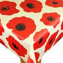 Malmo Red Poppy Matt Oilcloth Tablecloth by I-Liv SMD