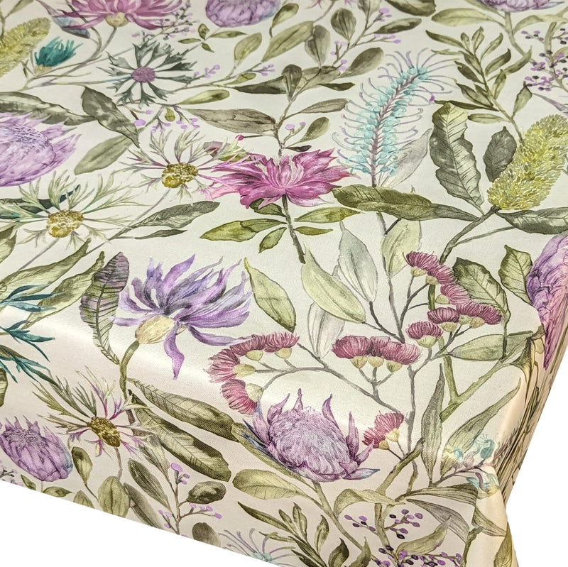 Fontazela Floral Violet Voyage Oilcloth Tablecloth