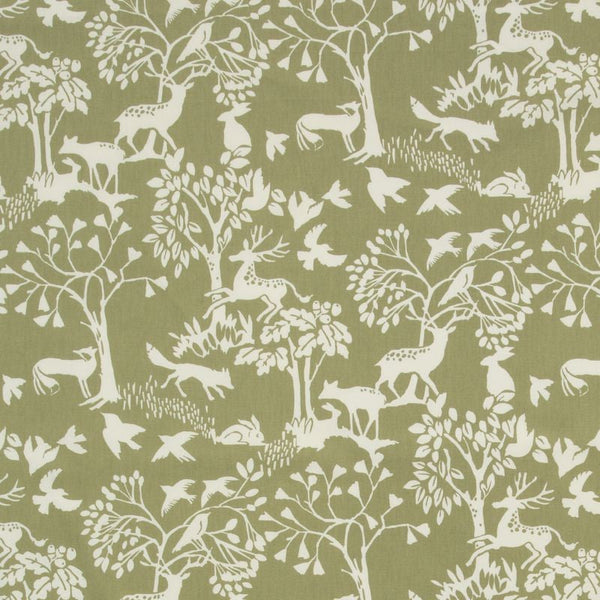 Vilda Woodland Sage Oilcloth Tablecloth by Clarke and Clarke