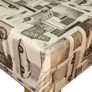 Vintage Cars and Motorbikes Vinyl Oilcloth Tablecloth