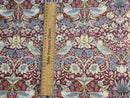 William Morris Strawberry Thief Plum Red Oilcloth Tablecloth