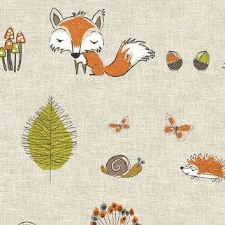 Woodland Fox Oilcloth Tablecloth
