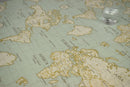World Maps Duckegg Oilcloth Tablecloth