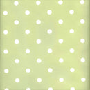 Extra Wide 160cm Round Wipe Clean Tablecloth Vinyl PVC Sage Green Polka Dot