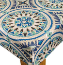 Agadir Blue Oilcloth Tablecloth