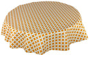 Alice Orange Geometric Vinyl Oilcloth Tablecloth
