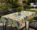 Amalfi Citrus Fruit on Blue PVC Vinyl Oilcloth Tablecloth