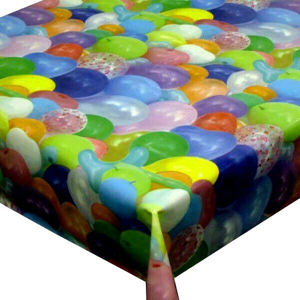 Balloons PVC Vinyl Wipe Clean Tablecloth 140cm x 140cm Warehouse Clearance