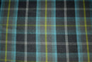 Balmoral Tartan Fabric Azure 50cm x 140cm Warehouse Clearance