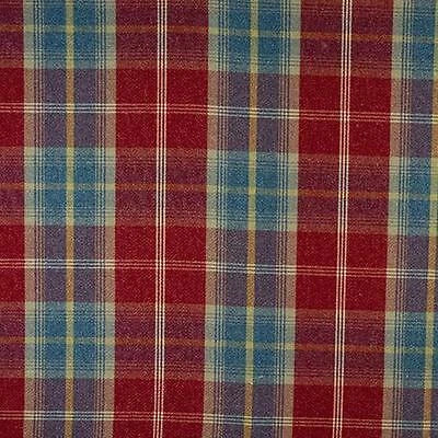 Balmoral Ruby Wool Effect Tartan Fabric sold by the metre- Warehouse Clearance