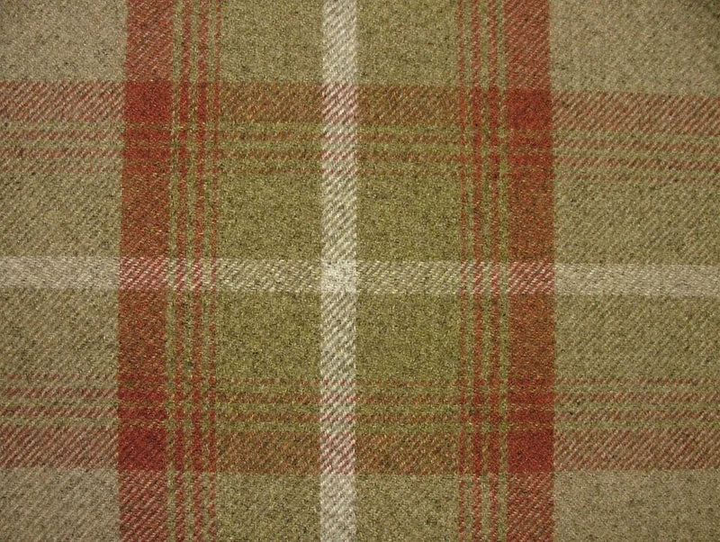 Balmoral Rust Wool Effect Tartan Fabric-Sold by the Metre-Warehouse Clearance