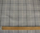 Bamburgh Tartan Fabric Dove Grey 65cm x 140cm Warehouse Clearance