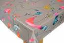 Barmy Birds Taupe PVC Vinyl Wipe Clean Tablecloth 85cm x 140cm Warehouse Clearance