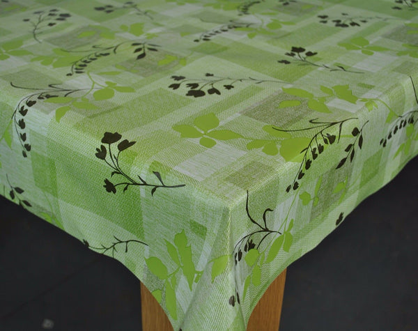 Bella Green PVC Vinyl Tablecloth 20 Metres Roll