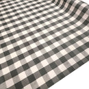 Black and Pale Pink Gingham Check PVC Vinyl Wipe Clean Tablecloth Round 138cm Warehouse Clearance