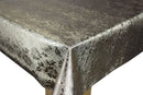 Bling Silver Metallic Damask  Vinyl Oilcloth Tablecloth