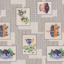 Blueberry Baskets PVC Vinyl Wipe Clean Tablecloth 200cm x 140cm  Warehouse Clearance