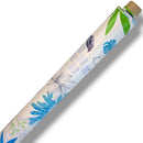 Bright Blue and Green Flowers PVC Vinyl Tablecloth 9 Metres x 140cm