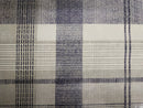 Brodie Check Navy and Grey  PVC Vinyl Tablecloth 20 Metres