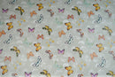 Butterfly Multi on Grey Vinyl Tablecloth