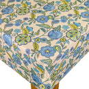 Camellia Cobalt Matt Oilcloth Tablecloth
