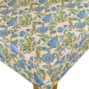 Camellia Cobalt Matt Oilcloth Tablecloth
