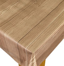 Extra Wide Amber Wood Effect Vinyl Oilcloth Tablecloth 180cm wide