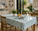 Trawler Fish Aqua  Oilcloth Tablecloth