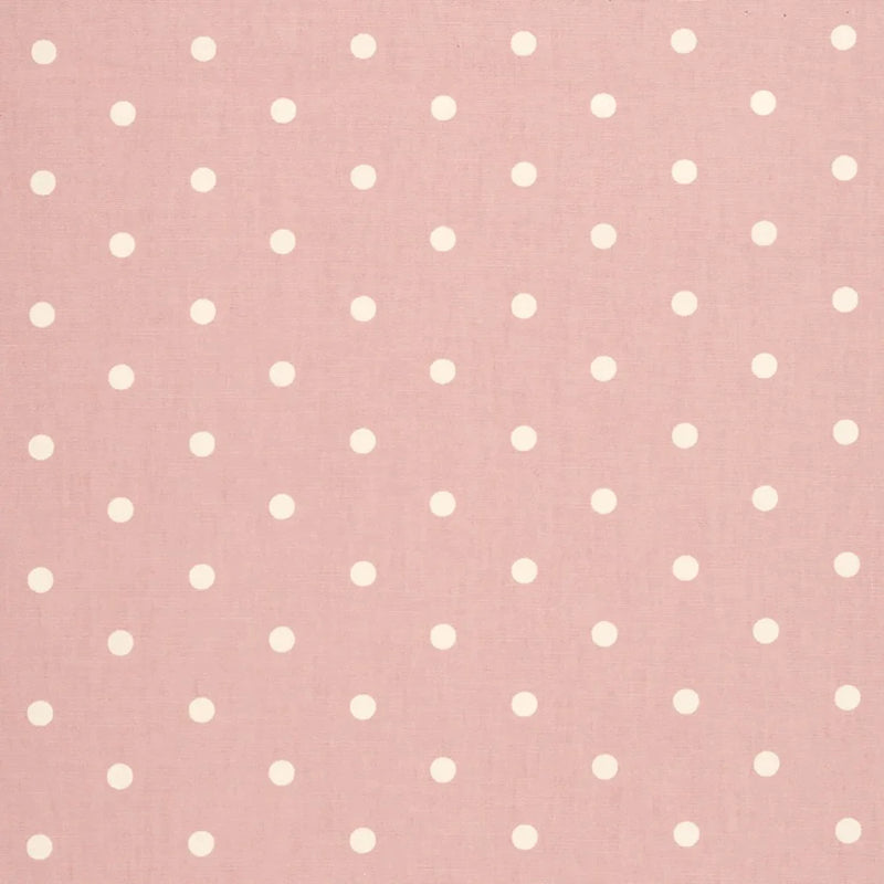 Dotty Rose Pink 100% Cotton Fabric by Clarke and Clarke 120cm x 140cm Warehouse Clearance