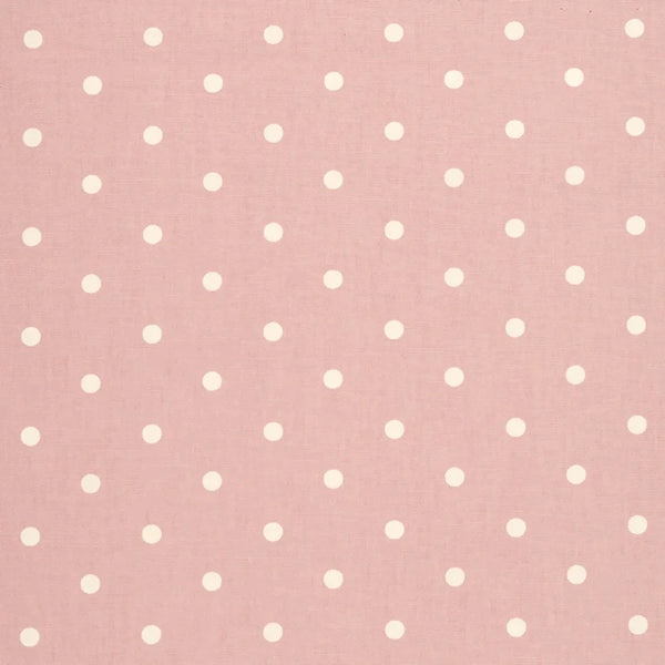 Dotty Rose Pink 100% Cotton Fabric by Clarke and Clarke 200cm x 140cm Warehouse Clearance