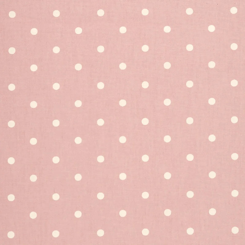 Dotty Rose Pink 100% Cotton Fabric by Clarke and Clarke 200cm x 140cm Warehouse Clearance