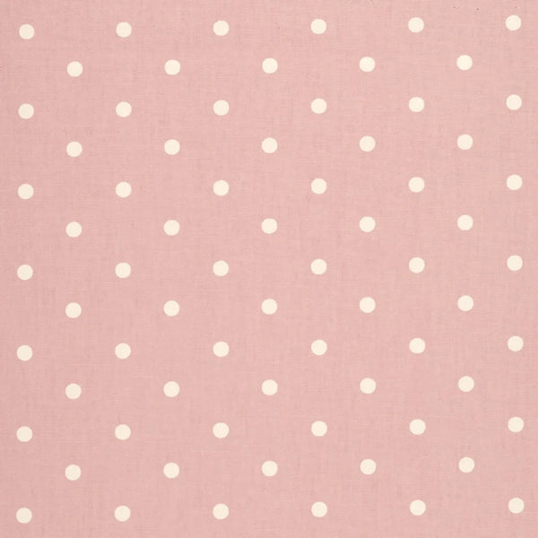 Dotty Rose Pink 100% Cotton Fabric by Clarke and Clarke 200cm x 140cm Warehouse Clearance