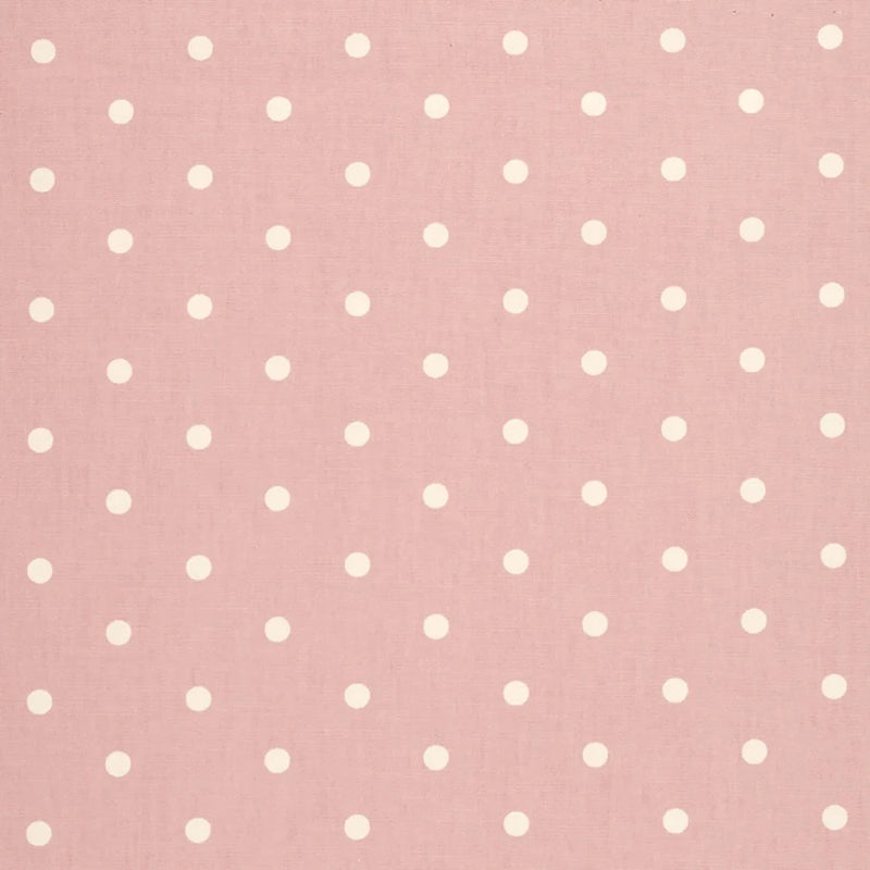 Dotty Rose Pink 100% Cotton Fabric by Clarke and Clarke 200cm x 140cm Warehouse Clearance