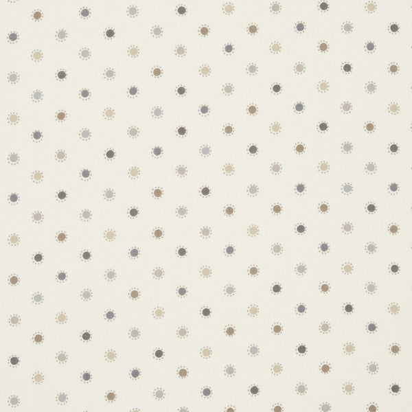 Jali Polka Dots Charcoal Multi 100% Linen Oilcloth Tablecloth