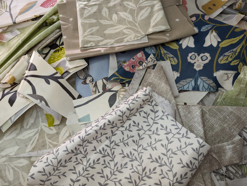 2 kg Bag of Clarke and Clarke Cotton Oilcloth Offcuts and Remnants for Crafts-Warehouse Clearance
