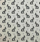 Bunny Rabbit Grey 100% Cotton Craft  FABRIC  100cm x 135cm - wrinkly- Warehouse Clearance