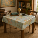 World Atlas Map  Oilcloth Tablecloth