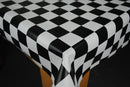 Chef Check vinyl tablecloth 120cm x 140cm-Warehouse Clearance