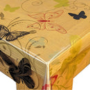 Butterfly Multi Scroll on Clear Vinyl Tablecloth