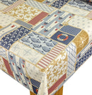 Coast Nautical Squares Oilcloth Tablecloth