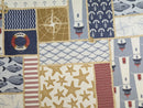 Coast Nautical Squares Oilcloth Tablecloth