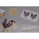 Country Kitchen Grey PVC Vinyl Wipe Clean Tablecloth 100cm x 140cm Warehouse Clearance