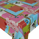 Crafty Multi Bright Dots Checks Patchwork PVC Vinyl Tablecloth 20 Metres Roll