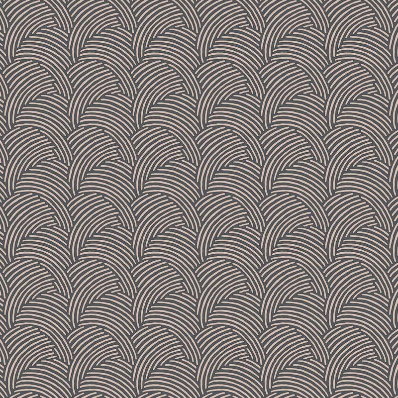 Curves Grey Blush  PVC Vinyl Tablecloth Roll 20 Metres x 140cm