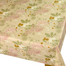 Vintage Floral Vinyl Oilcloth Tablecloth