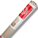 Nordic Christmas Stags & Hearts – Red & Taupe – 20 Metrex 140cm roll | Clearance