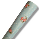 Dotty Rose Sky Blue PVC Vinyl Wipe Clean Tablecloth  160cm x 140cm Warehouse Clearance