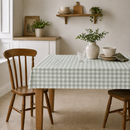 Duckegg Green Bistro Gingham Check Vinyl Oilcloth Tablecloth