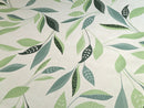 Scallop Edge Elegant Green Leaf Vinyl Oilcloth Tablecloth
