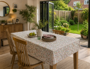 English Wildflower Garden Vinyl Oilcloth Tablecloth